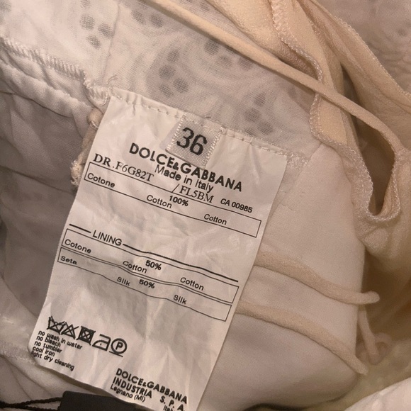 Dolce & Gabbana White Lace Mini Dress - size 36 EU - Picture 5 of 5